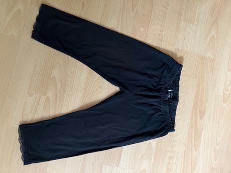 Legíny s čipkou, 3/4-ťové, kik,158