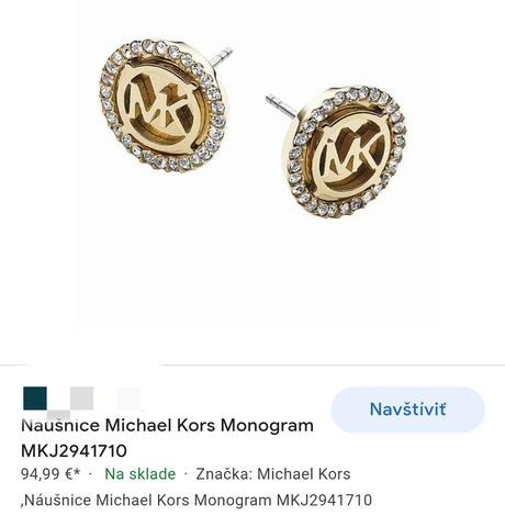 Náušnice, michael kors