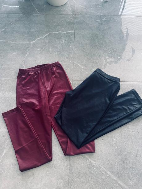 Koženkové legíny, s