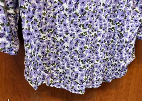 Fialová kvetovaná blúzka, xl/42, gate,xl