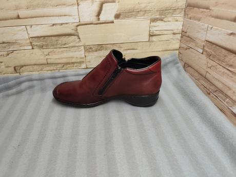 Rieker 38 - dámske kožené bordové topánky, rieker,38