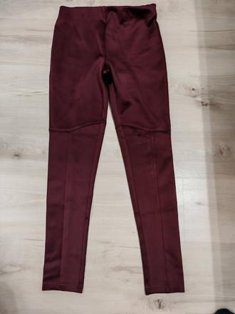 Bordove elastické nohavice m,l sadnú, m