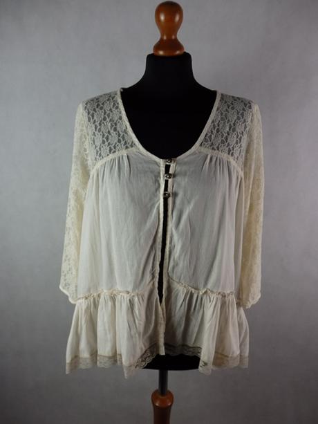 Maslový kardigan s čipkou, 40