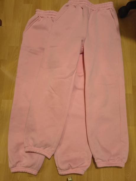 Ružové hrubé tepláky 2x, s