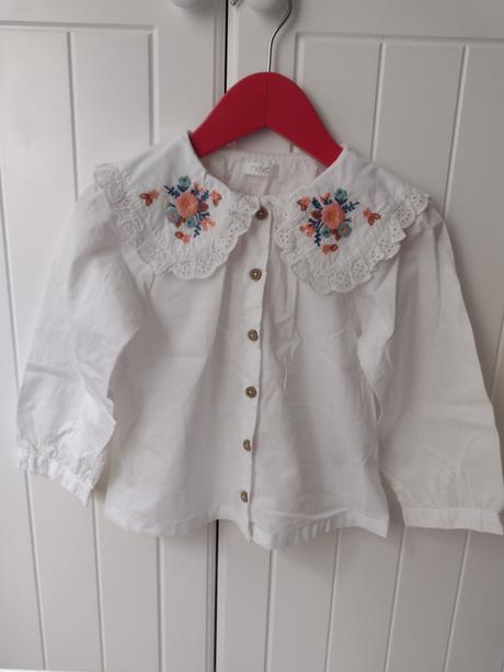 Bavlnená súprava vyšívanej košele a sukničky na t, next,104