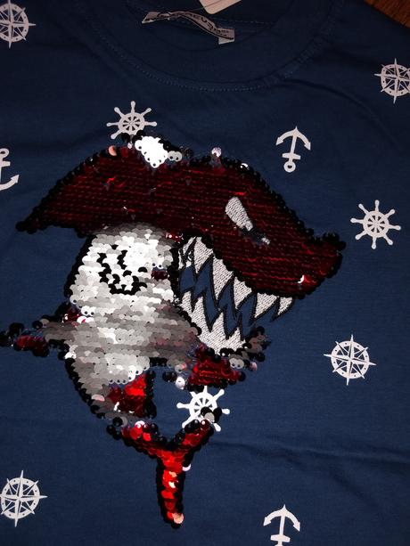 Tričko s preklapacimi flitrami, 104 / 110 / 116 / 122