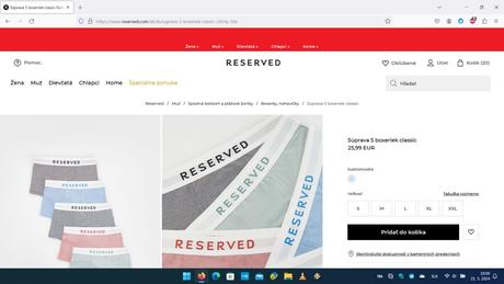 Trenky reserved 5-balenie viacfarebné 1, reserved,l