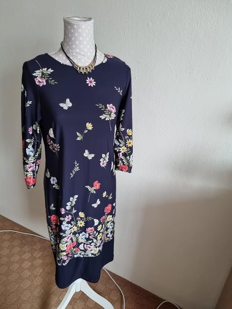 Tmavomodré elastické šaty f&f veľ. m, f&f,m