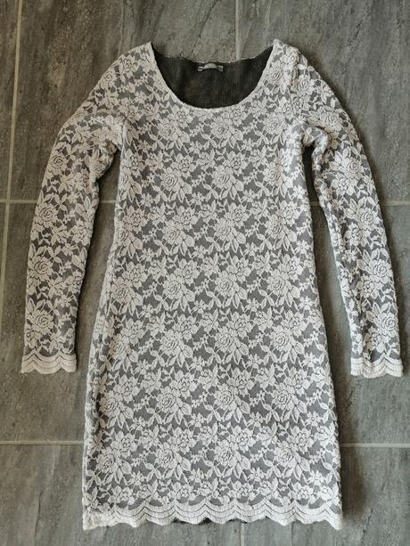 Čipkové biele šaty orsay zateplené, vm, orsay,m