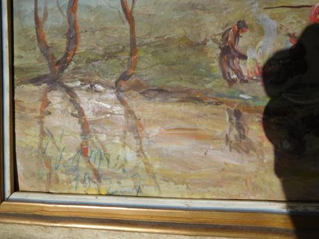 Kočovníci-olej na plátne 1952, 38 x 48 cm 2 kusy, 