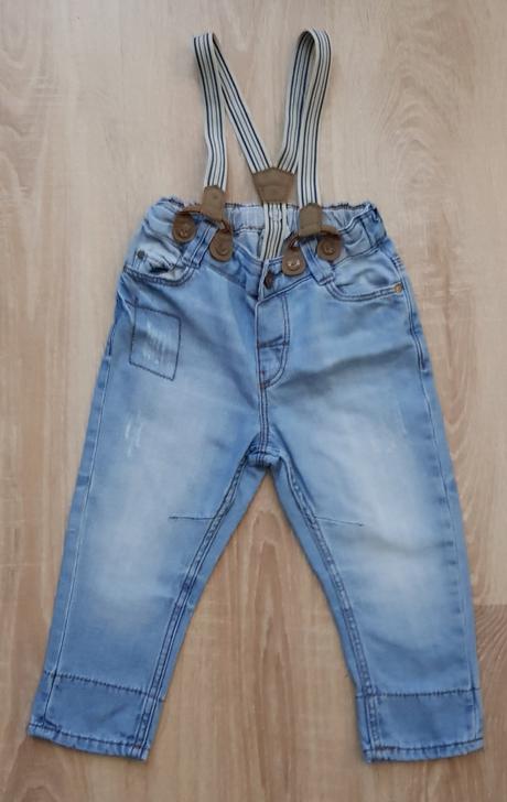 Frajerské riflíky h&m, veľ. 9-12 m, h&m,74