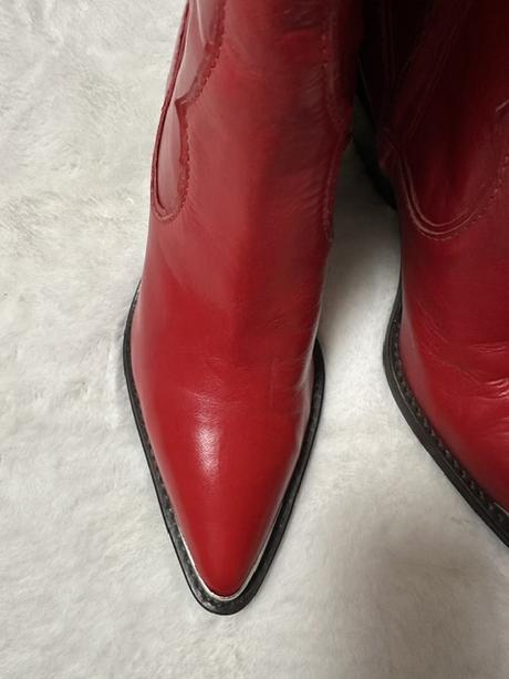 Červené kožené kozačky zn. zara, zara,40