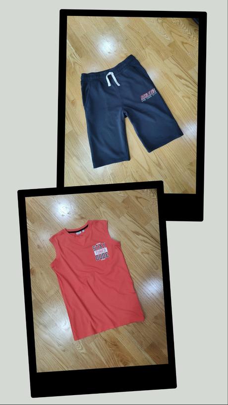 Krátke tepláky a tričko, veľkosť 158, 158–170
