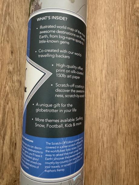 Stieracia mapa sveta 97,5x56 cm v tubuse, 