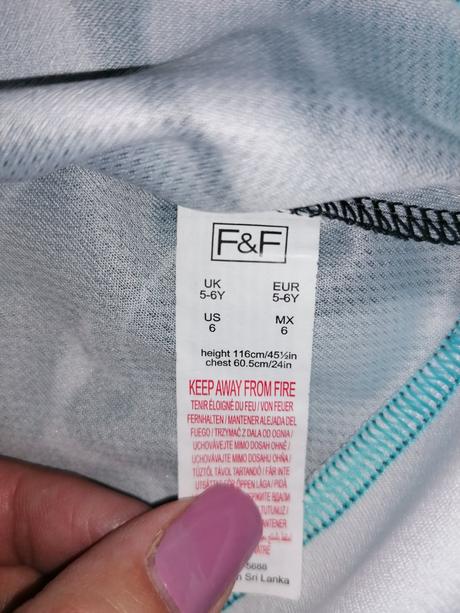 Tričko č. 116- nenosené, f&f,116