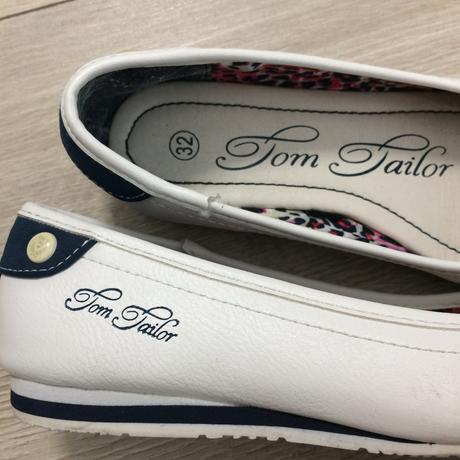 Baleríny biele dievčenské tom tailor č.32, 20,5cm, tom tailor,32