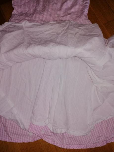 Kockované šaty s vyšitými kvetmi, 140