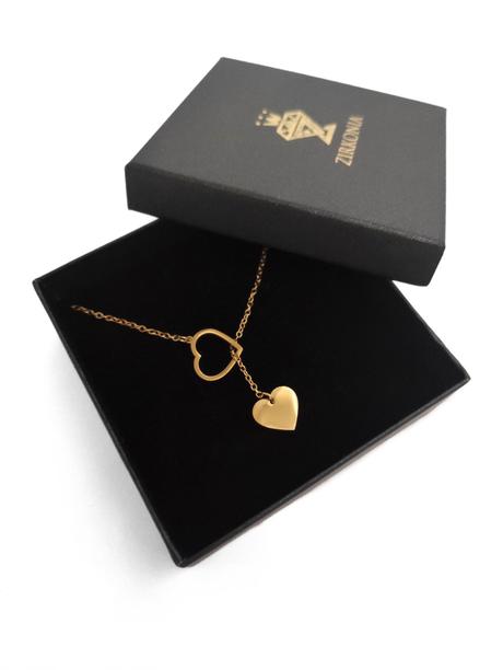 Nový náhrdelník so srdiečkami chirurgická oceľ, 