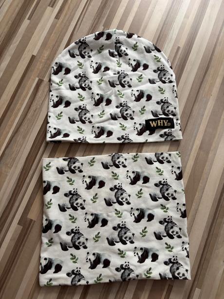 Pandičkové dvojvrstvové čiapka a nákrčník why, 152