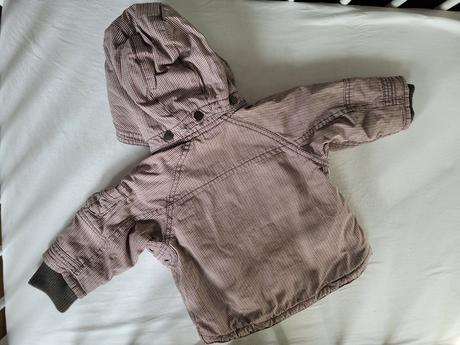 Bunda so šikmým zipsom a odopínacou kapucňou, h&m,68