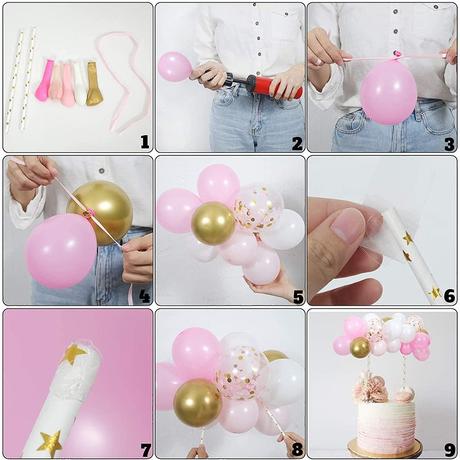 Tortový zápich balóniky biela - skladom, tz-33,