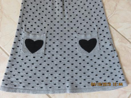 Teplé pletené šaty so srdiečkovými vreckami, h&m,104
