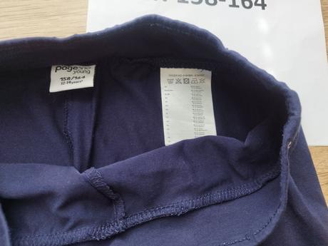 Tm. modré legíny veľ. 158/164, takko,158