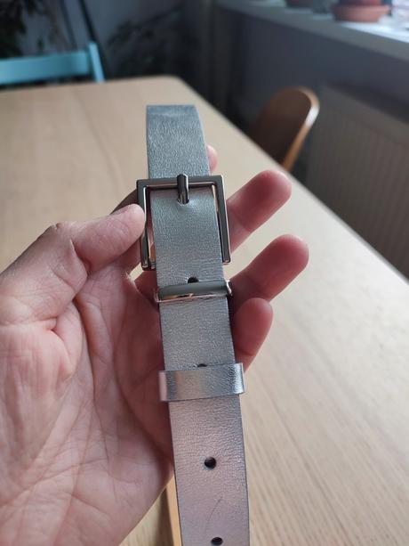 Strieborný kožený opasok wojas 90 cm, wojas