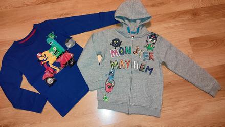 Mikina a tričko do skoly, h&m,128