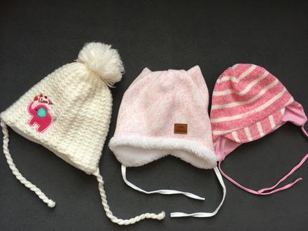 Teplé čiapky na viazanie pre dievčatká, <50