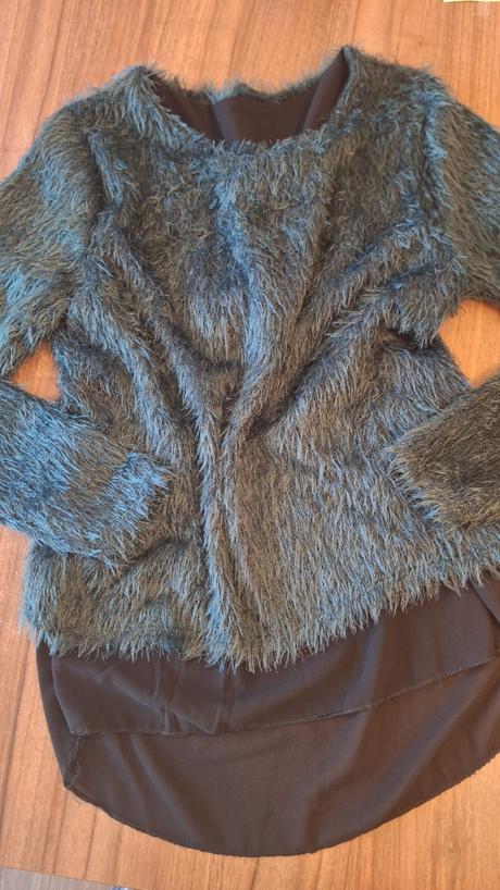 Zimný svetrik s podšitou blúzku, m