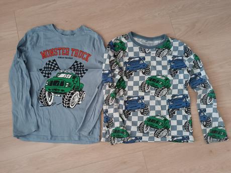 2x tričko hm, h&m,134