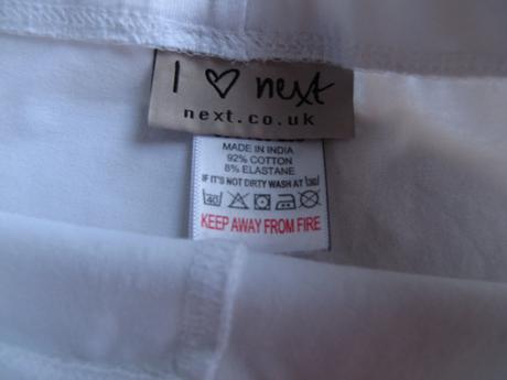 3/4 biele legínky top stav, next,86