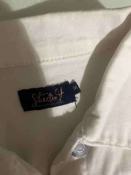 Biela rifľová bunda, m