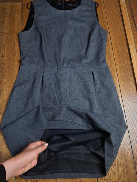 Zara basic sivé šaty bez rukávov, zara,l