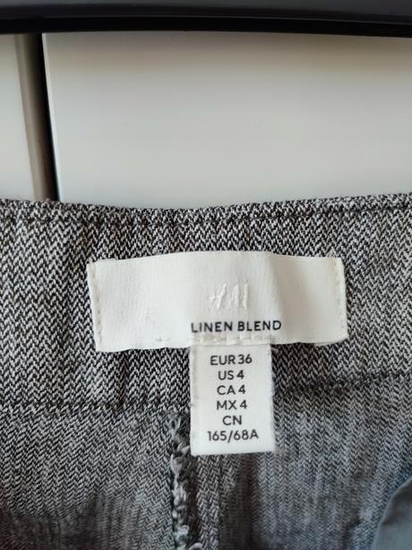Široké ľanové nohavice 36/38, h&m,36
