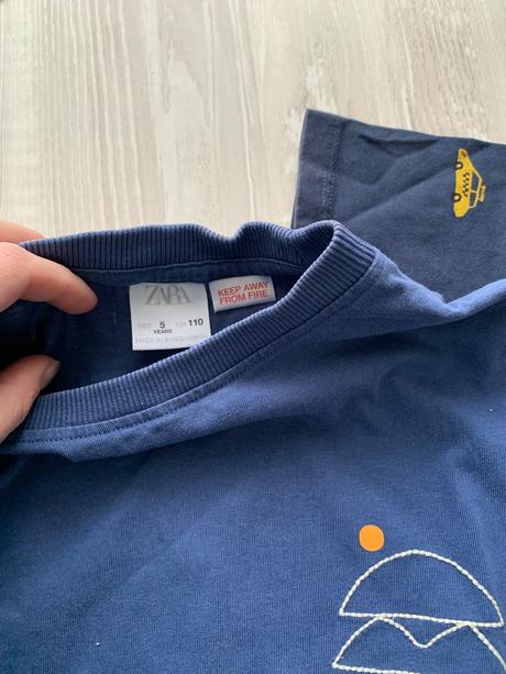 Bavlnene tričko krátky rukáv zara 2 ks, zara,110