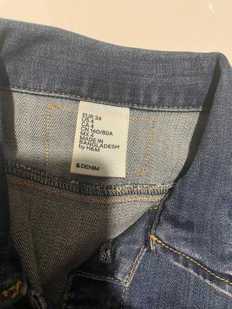 Riflová bunda, h&m,34