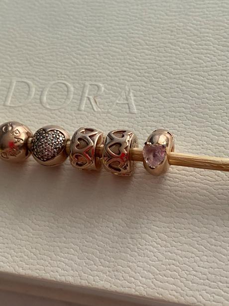Pandora rose gold koralky, pandora