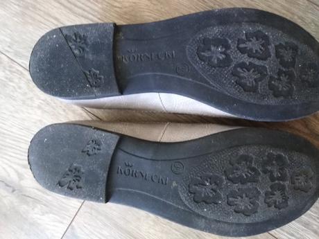 Kožené balerínky s mašličkou 35/36, kornecki,35