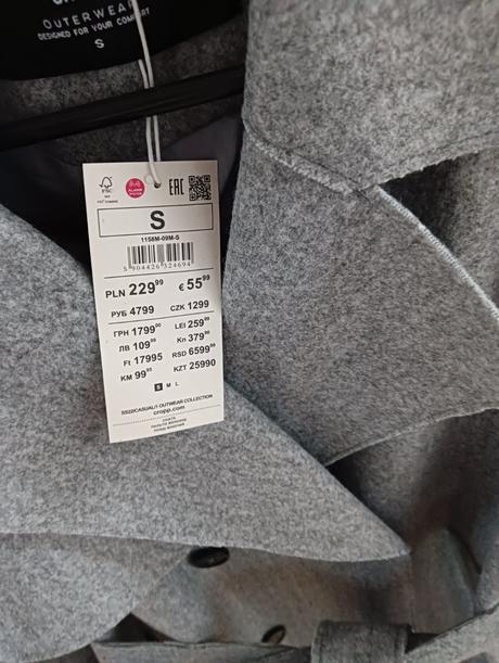 Teplý zimný kabát, s