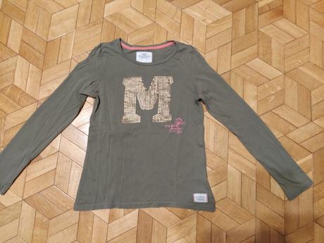 Olivovozelene tričko veľ. 134/140, h&m,134