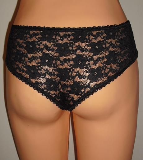 Sexy cierne krajkovane nohavicky, s