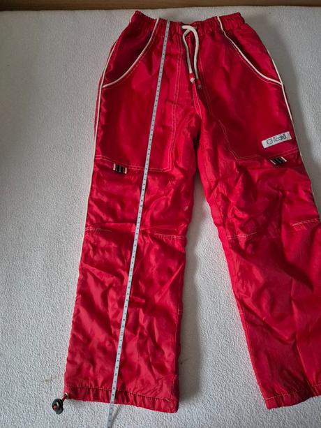 Červené otepľovačky/nohavice do snehu, modelko,122
