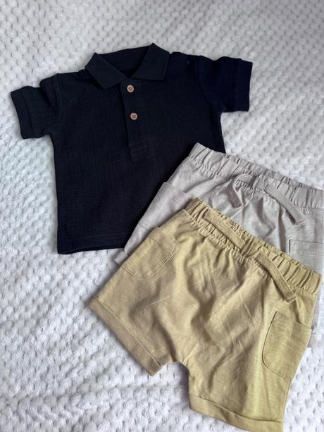 Letný set pre chlapčeka kraťasy, polo tričko, 56