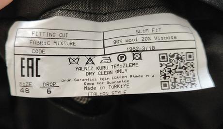 Svadobný oblek gabri, 48