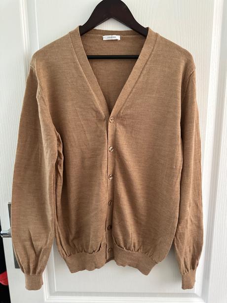 Luxusný kardigan zo merino extra jemnej vlny, l