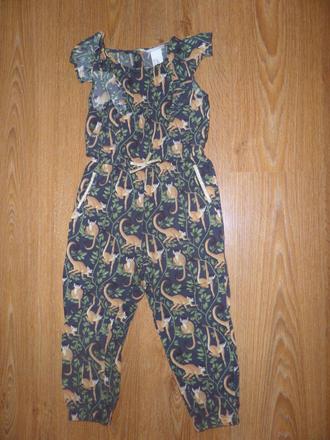 Overal s opičkami, h&m,104