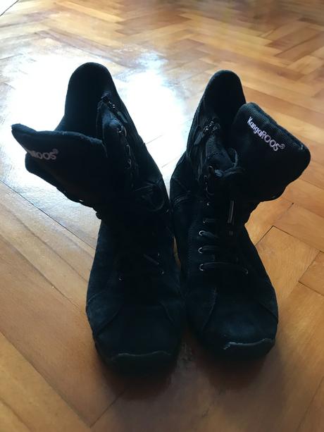 Čierne dámske zimné topánky - kangaroos, kangaroos,39