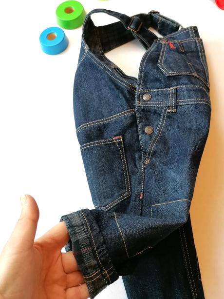 H&m - suprové jeans nohavice na traky, h&m,68